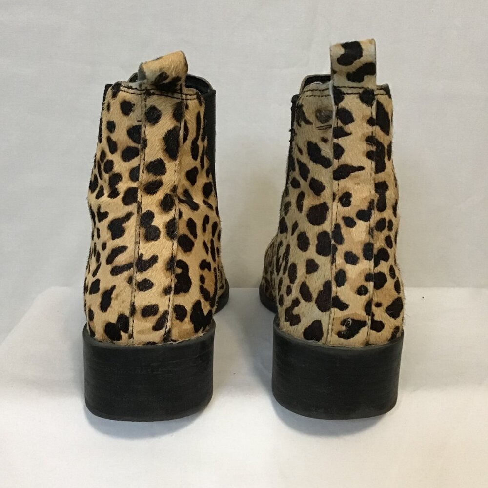 Steve Madden Jerry Leopard Print Calf Hair Women's Ankle Boots Size 5.5 - Picture 4 of 9